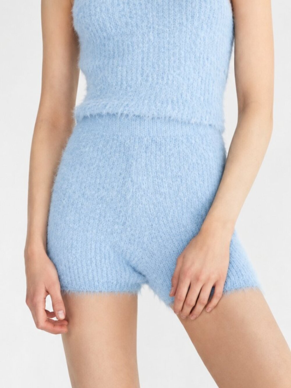 Zara High Fuzzy Waisted Shorts